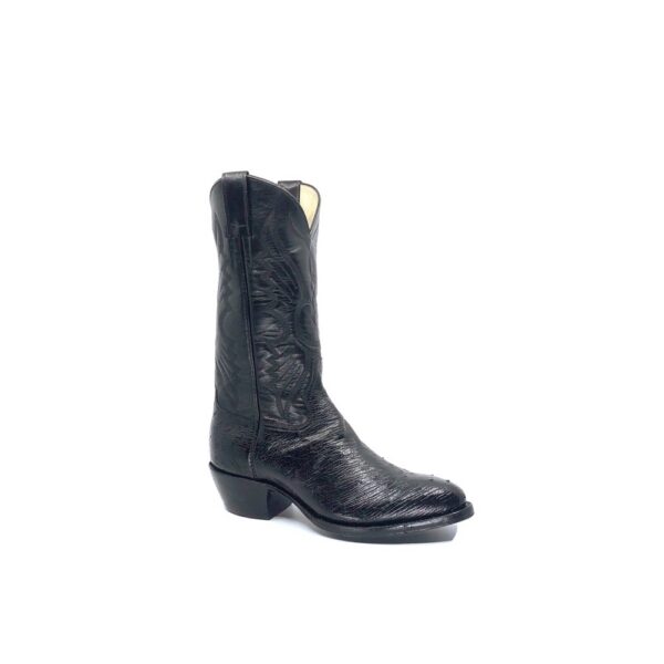 Women's Black Smooth Ostrich