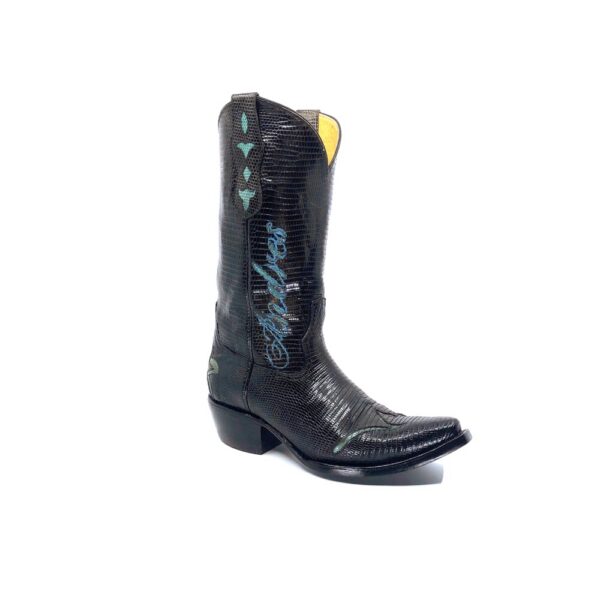 Women's Black Top and Bottom Lizard