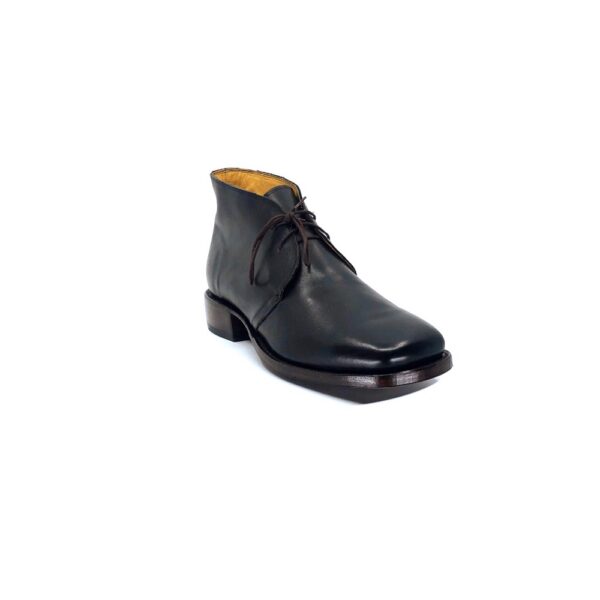 Men's Black Italian Glazed Calf-Skin
