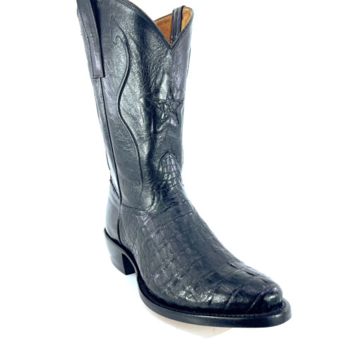 Men's Black Caiman Belly