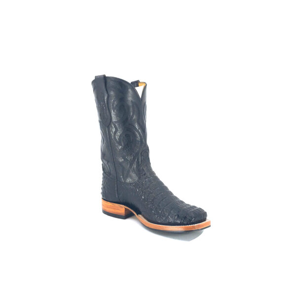 Men's Black Caiman Horn-back