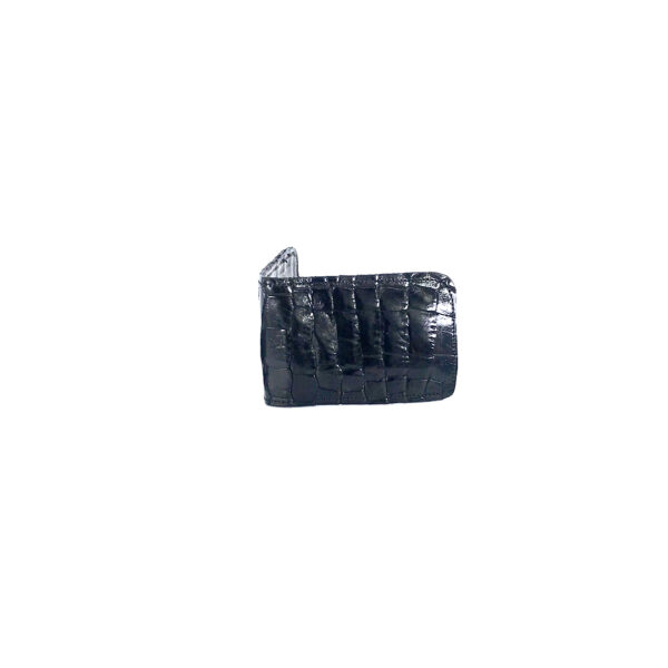 Magnet Money Clip- Black American Alligator