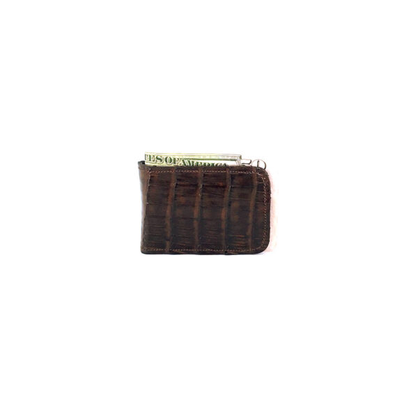 Magnet Money Clip- Nicotine Brown Alligator