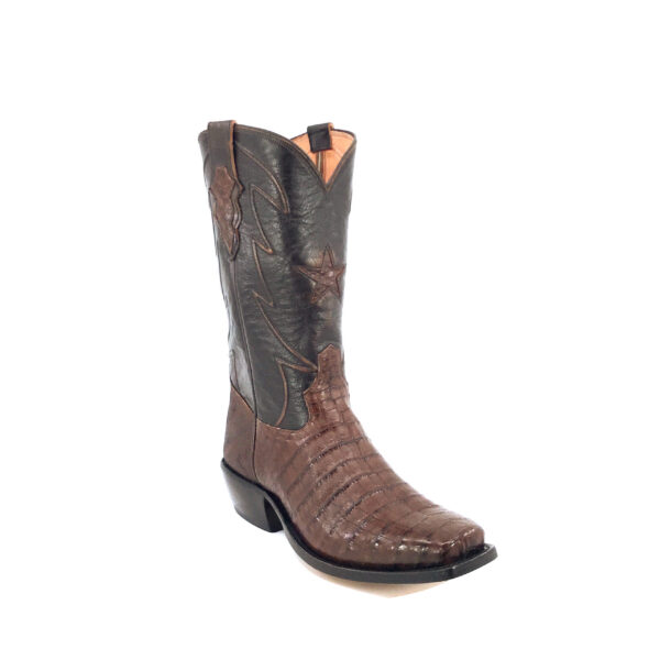 Men's Cigar Brown Caiman Belly