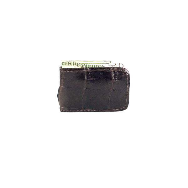 Magnet Money Clip - Brown American Alligator