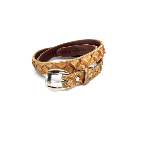 Men's Pirarucu Antique Saddle Dress Belt