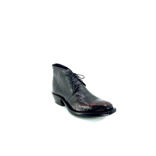 Men's Black Cherry Smooth Ostrich