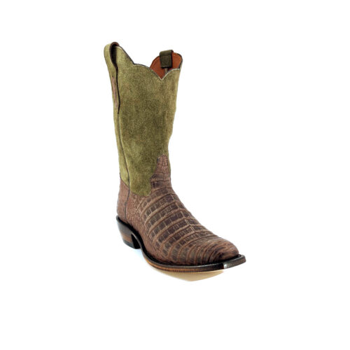 Men's Chocolate Buff Caiman Belly