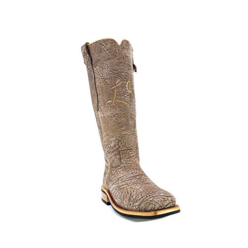 Men's Brown Stone-Wash Bullhide