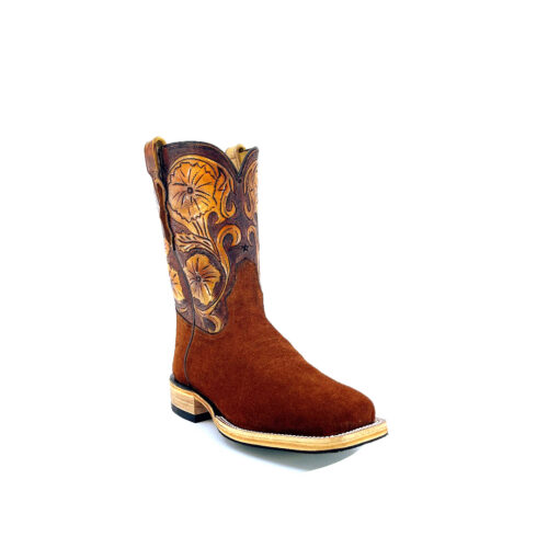 Men's Rust Rough-out-with Tooled Tops
