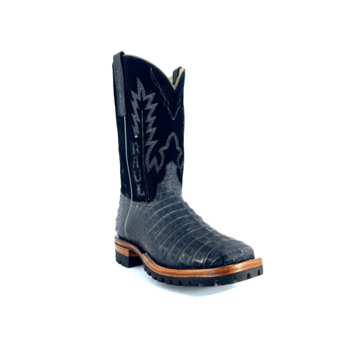 Men's Black Caiman Belly