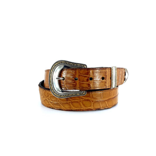 Men's Giant Gator Antique Saddle Western Belt
