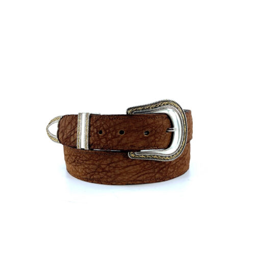 Men's Rust Safari Elephant Western Belt