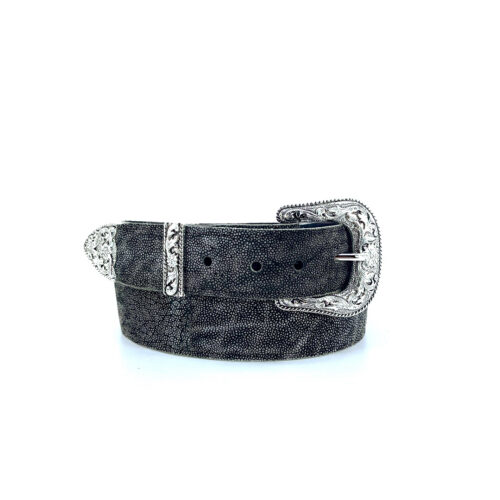 Men's Black Safari Elephant Western Belt