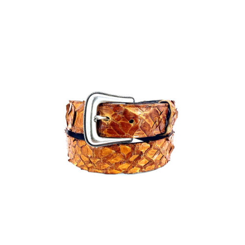 Men's Cognac Wild Bass Western Belt