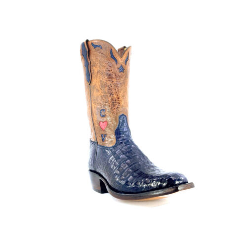 Men's Navy Blue Caiman Belly