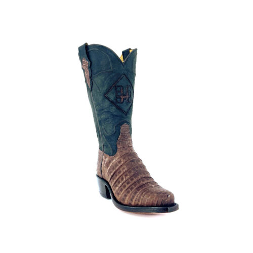 Women's Chocolate Buffed Caiman Belly