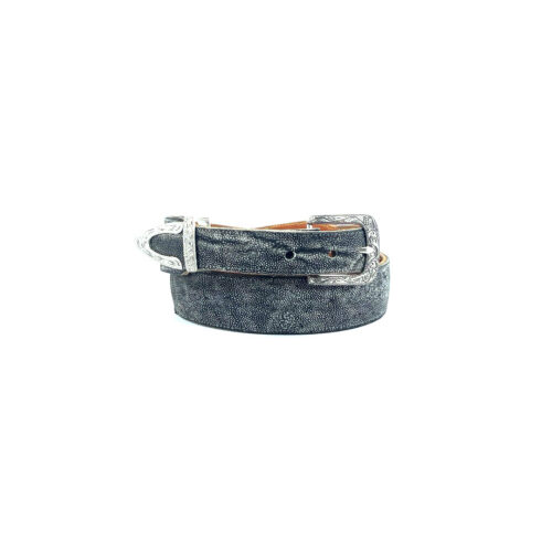Men's Black Safari Elephant Western Belt
