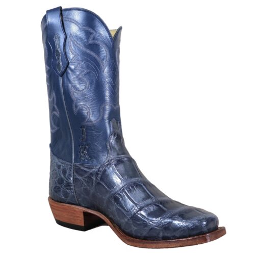 Men's Navy Blue American Alligator