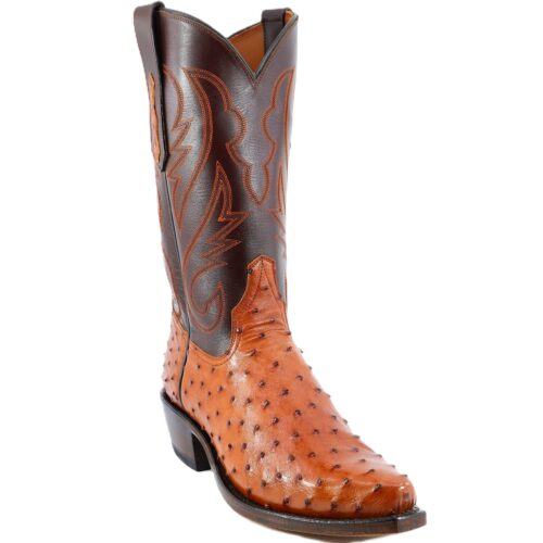 Men's Cognac Full Quill Ostrich
