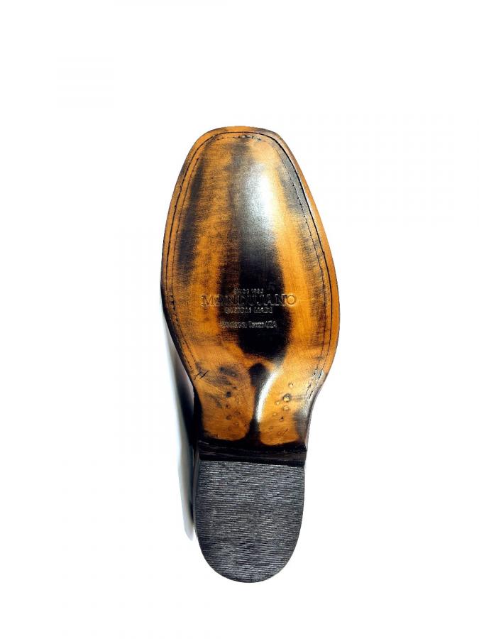 Men's Orix Buff Ostrich Leg - Mandujano Custom Western Boots