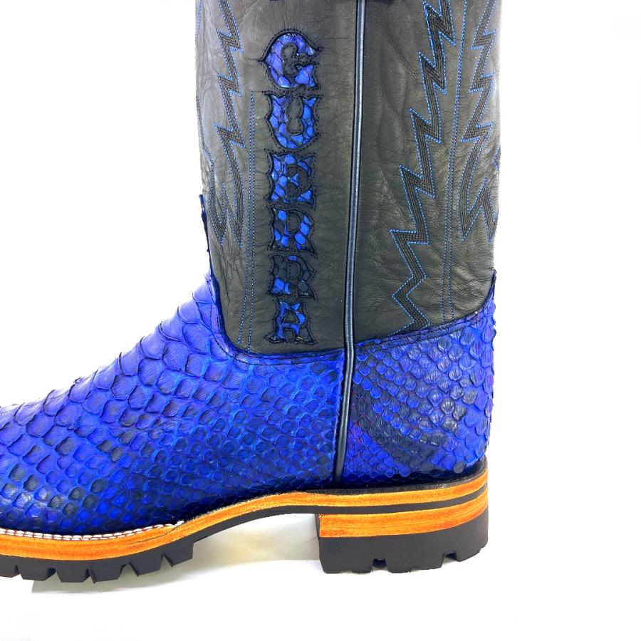 Men's Electric Blue Python - Mandujano Custom Western Boots