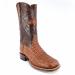 Custom Cigar Caiman Hornback Wide Square Toe Boots handcrafted by Mandujano Bootmakers