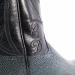 Custom embroidered initials on Black Stingray Square Toe Boots