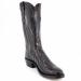 Front view of women's chocolate American alligator cowgirl toe boots by Mandujano Bootmakers